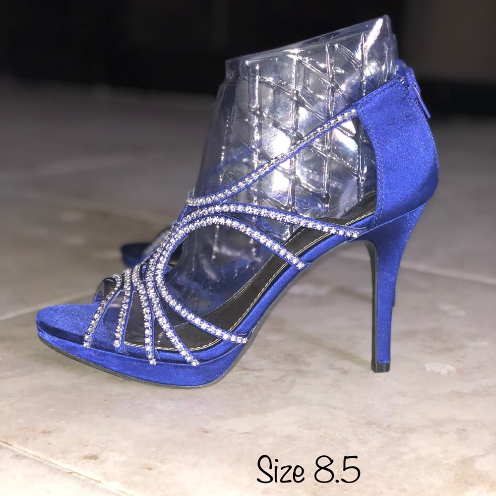 Women’s Royal Blue Bedazzled Formal Heels